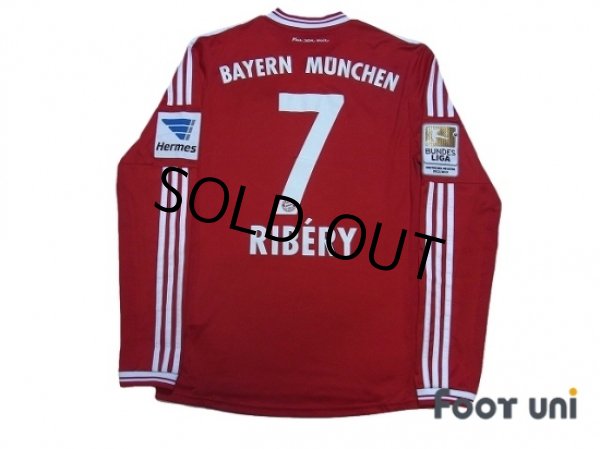 Bayern Munich 2013-2014 Home Long Sleeve Shirt #7 Ribery