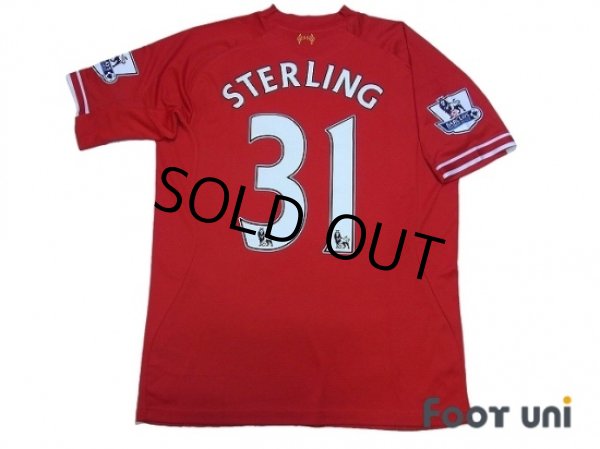 Photo2: Liverpool 2013-2014 Home Shirt #31 Sterling BARCLAYS PREMIER LEAGUE Patch/Badge w/tags (2)