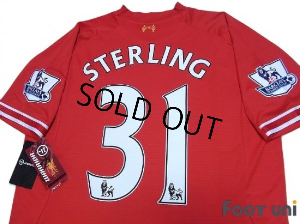 Photo4: Liverpool 2013-2014 Home Shirt #31 Sterling BARCLAYS PREMIER LEAGUE Patch/Badge w/tags (4)