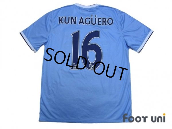 Photo2: Manchester City 2013-2014 Home Shirt #16 Kun Aguero (2)