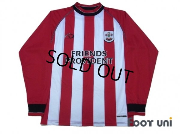 Photo1: Southampton FC 2003-2005 Home Long Sleeve Shirt (1)