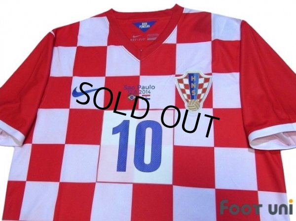 Photo3: Croatia 2014 Home Shirt #10 Modric w/tags (3)