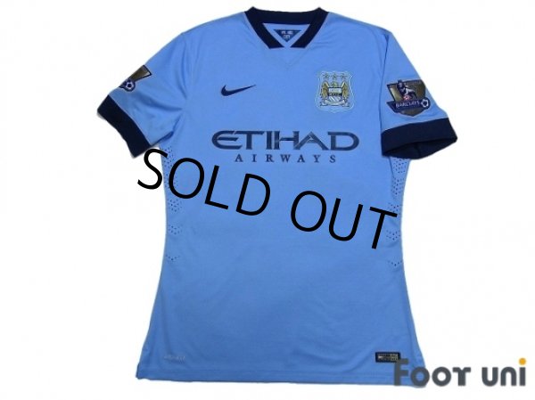 Photo1: Manchester City 2014-2015 Home Authentic Shirt #18 Lampard BARCLAYS PREMIER LEAGUE Patch/Badge (1)