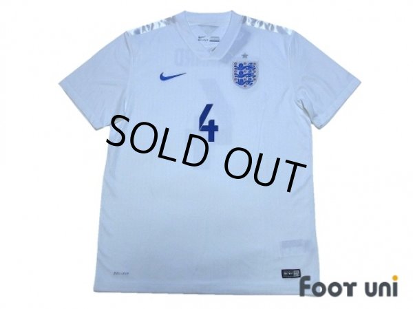 Photo1: England 2014 Home Shirt #4 Gerrard w/tags (1)