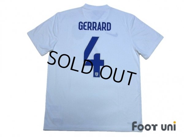 Photo2: England 2014 Home Shirt #4 Gerrard w/tags (2)