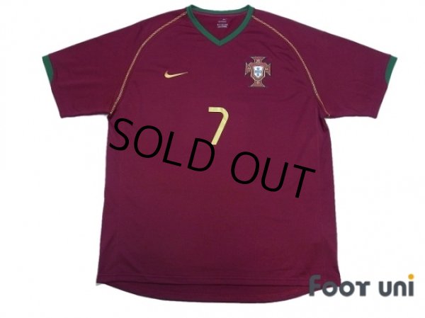 Photo1: Portugal 2006 Home Shirt #7 Figo (1)