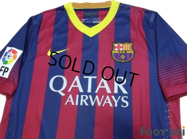 Photo3: FC Barcelona 2013-2014 Home Authentic Shirt #11 Neymar LFP Patch/Badge (3)