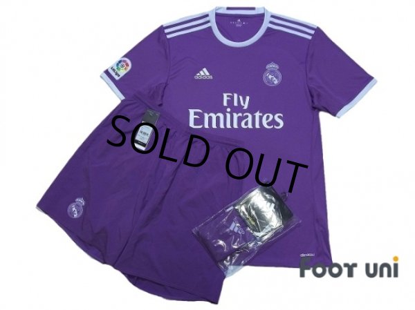 Photo1: Real Madrid 2016-2017 Away Shirt and Shorts and Socks La Liga Patch/Badge w/tags (1)