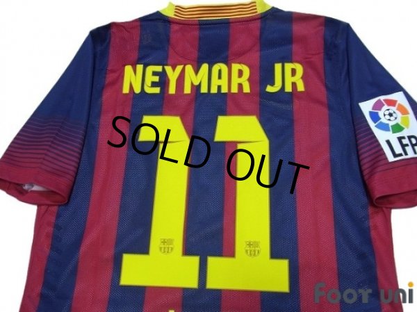 Photo4: FC Barcelona 2013-2014 Home Authentic Shirt #11 Neymar LFP Patch/Badge (4)