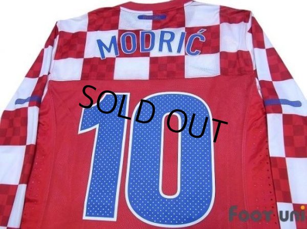 Photo4: Croatia 2010 Home Authentic Long Sleeve Shirt #10 Modric w/tags (4)