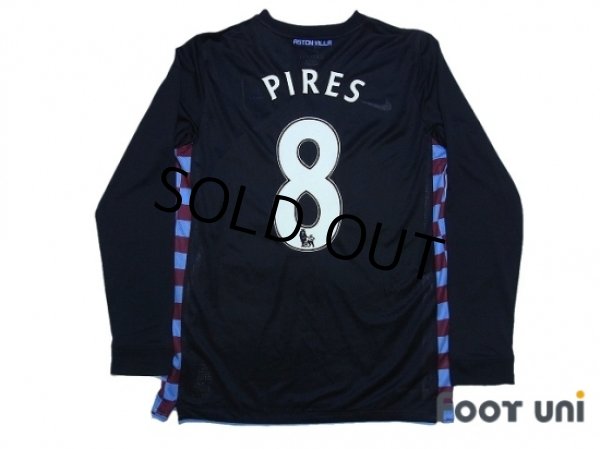 Aston Villa 2010-2011 Away Authentic Long Sleeve Shirt #8