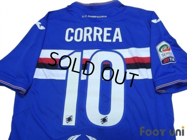 Photo4: Sampdoria 2015-2016 Home Shirt #10 Joaquin Correa Serie A Tim Patch/Badge w/tags (4)