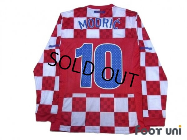 Photo2: Croatia 2010 Home Authentic Long Sleeve Shirt #10 Modric w/tags (2)