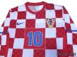 Photo3: Croatia 2010 Home Authentic Long Sleeve Shirt #10 Modric w/tags (3)