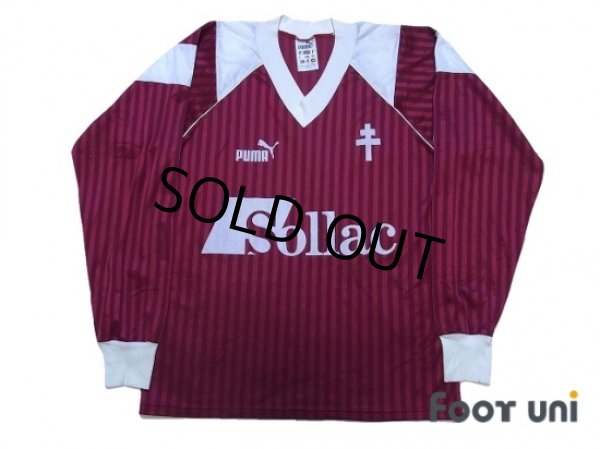 Photo1: FC Metz 1991-1992 Home Long Sleeve Shirt (1)