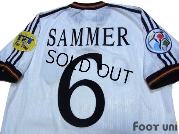 Photo4: Germany Euro 1996 Home Shirt #6 Matthias Sammer UEFA Euro 1996 Patch/Badge UEFA Fair Play Patch/Badge (4)