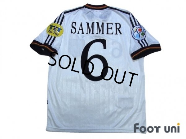 Photo2: Germany Euro 1996 Home Shirt #6 Matthias Sammer UEFA Euro 1996 Patch/Badge UEFA Fair Play Patch/Badge (2)