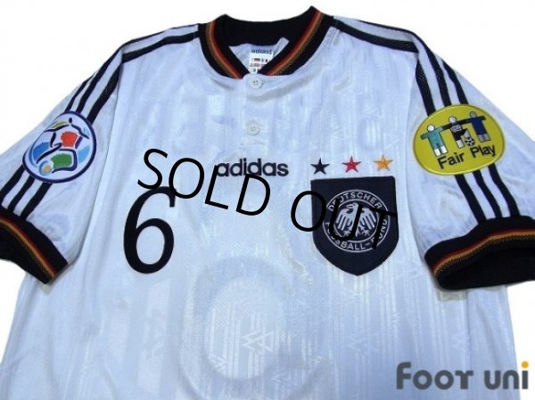 Photo3: Germany Euro 1996 Home Shirt #6 Matthias Sammer UEFA Euro 1996 Patch/Badge UEFA Fair Play Patch/Badge (3)