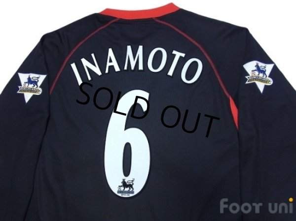 Photo4: Fulham 2003-2004 Away Long Sleeve Shirt #6 Inamoto BARCLAYCARD PREMIERSHIP Patch/Badge (4)
