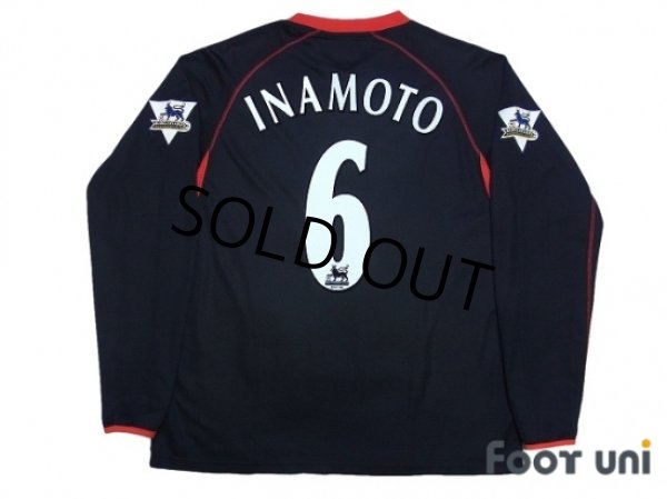 Photo2: Fulham 2003-2004 Away Long Sleeve Shirt #6 Inamoto BARCLAYCARD PREMIERSHIP Patch/Badge (2)