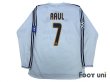 Photo2: Real Madrid 2003-2004 Home Long Sleeve Shirt #7 Raul Champions League Patch/Badge UEFA Champions League Trophy Patch/Badge - 9 (2)