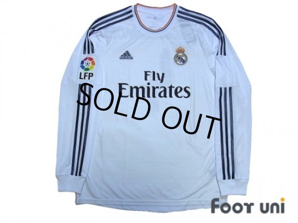 Photo1: Real Madrid 2013-2014 Home Long Sleeve Shirt #4 Sergio Ramos w/tags LFP Patch/Badge (1)