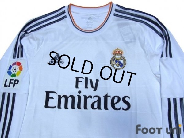 Photo3: Real Madrid 2013-2014 Home Long Sleeve Shirt #4 Sergio Ramos w/tags LFP Patch/Badge (3)
