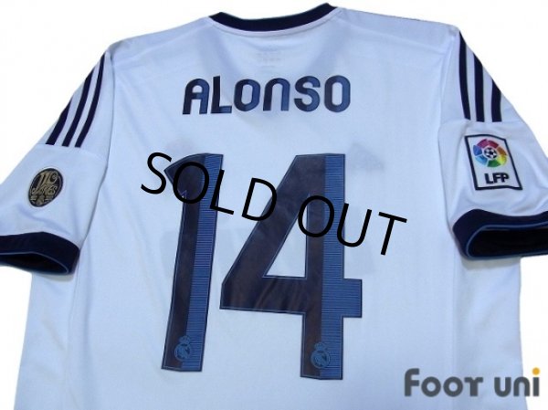 Photo4: Real Madrid 2012-2013 Home Shirt #14 Xabier Alonso 110 ANOS 1902-2012 Patch/Badge LFP Patch/Badge (4)
