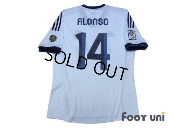 Photo2: Real Madrid 2012-2013 Home Shirt #14 Xabier Alonso 110 ANOS 1902-2012 Patch/Badge LFP Patch/Badge (2)