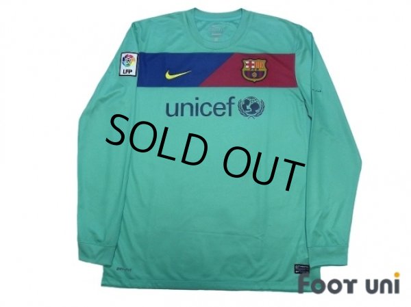 Photo1: FC Barcelona 2010-2011 Away Long Sleeve Shirt LFP Patch/Badge (1)