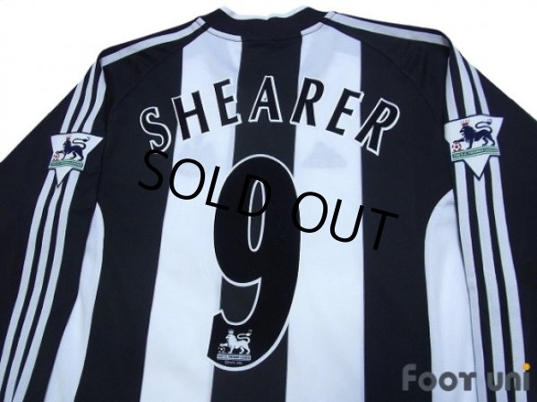 Photo4: Newcastle 2001-2003 Home Long Sleeve Shirt #9 Shearer The F.A. Premier League Patch/Badge (4)
