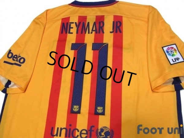 Photo4: FC Barcelona 2015-2016 Away Shirt #11 Neymar Jr LFP Patch/Badge w/tags (4)