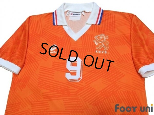 Photo3: Netherlands Euro 1992 Home Shirt #9 van Basten (3)