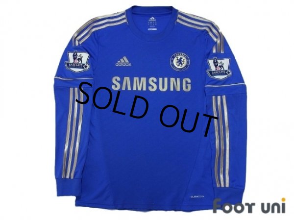 Photo1: Chelsea 2012-2013 Home Long Sleeve Shirt #17 Hazard BARCLAYS PREMIER LEAGUE Patch/Badge (1)