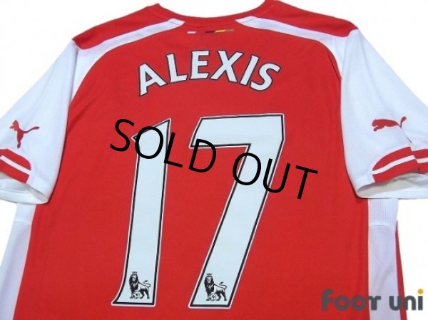 Photo4: Arsenal 2014-2015 Home Shirt #17 Alexis Sanchez (4)