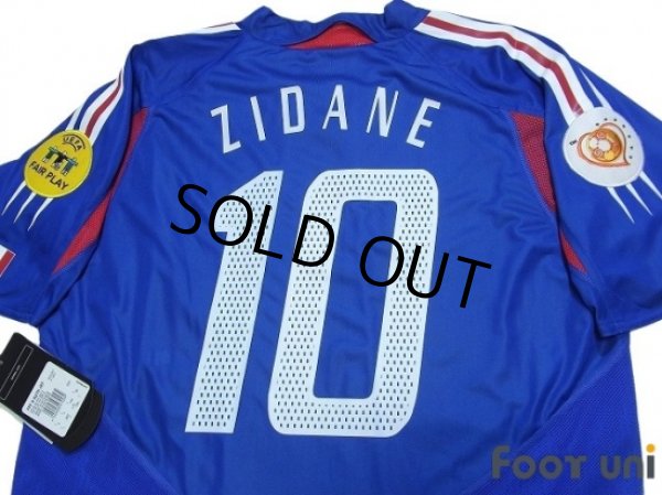 Photo4: France 2004 Home Authentic Shirt #10 Zidane UEFA Euro 2004 Patch/Badge UEFA Fair Play Patch/Badge w/tags (4)