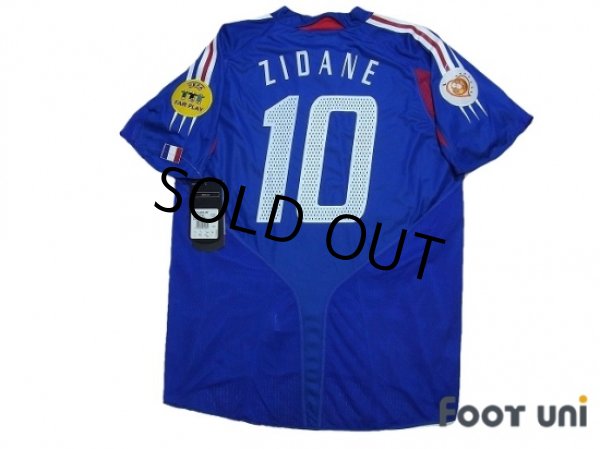 Photo2: France 2004 Home Authentic Shirt #10 Zidane UEFA Euro 2004 Patch/Badge UEFA Fair Play Patch/Badge w/tags (2)