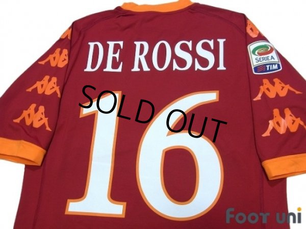 Photo4: AS Roma 2010-2011 Home Shirt #16 De Rossi Serie A Tim Patch/Badge w/tags (4)