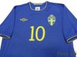 Photo3: Sweden 2010 Away Shirt #10 Ibrahimovic (3)