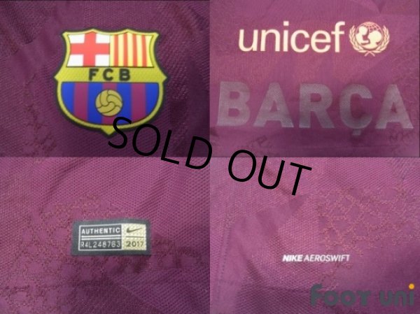 Photo5: FC Barcelona 2017-2018 3rd Authentic Shirt and Shorts Set La Liga Patch/Badge (5)