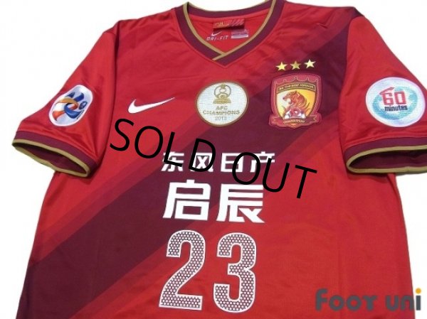 Photo3: Guangzhou Evergrande FC 2014 Home Shirt #23 Diamanti AFC CHAMPIONS 2013 Patch/Badge ACL Patch/Badge w/tags (3)