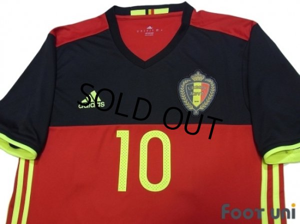 Photo3: Belgium Euro 2016 Home Shirt #10 E.Hazard w/tags (3)