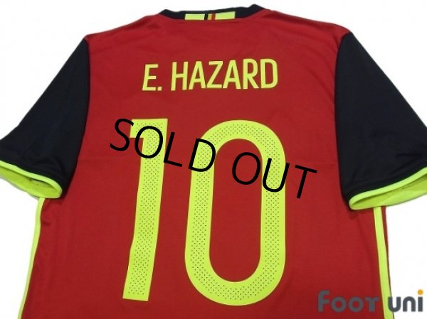 Photo4: Belgium Euro 2016 Home Shirt #10 E.Hazard w/tags (4)