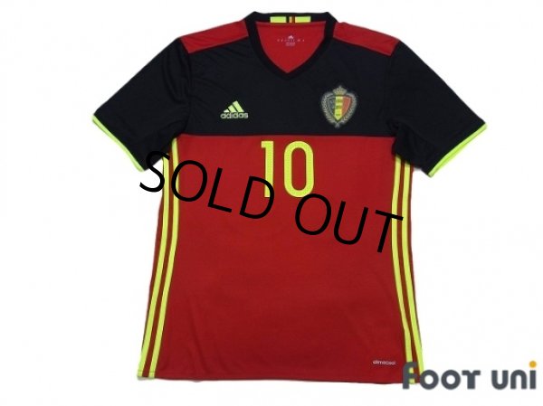 Photo1: Belgium Euro 2016 Home Shirt #10 E.Hazard w/tags (1)