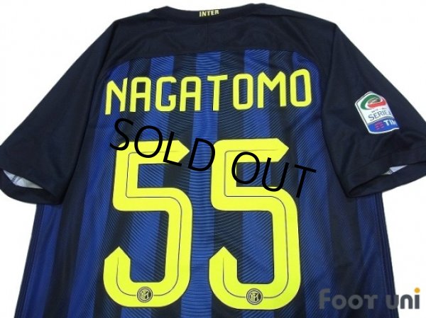 Photo4: Inter Milan 2016-2017 Home Shirt #55 Nagatomo Serie A Tim Patch/Badge w/tags (4)