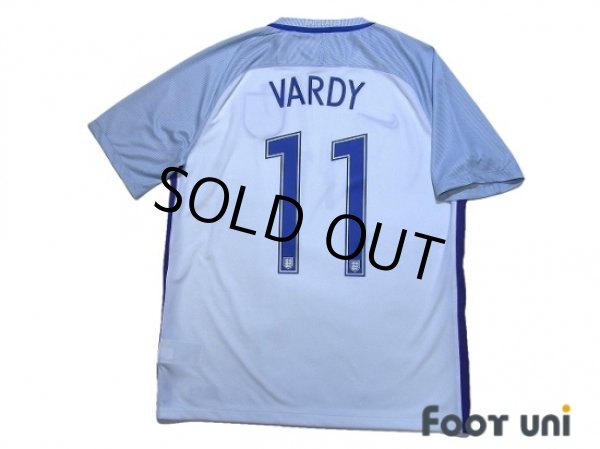 Photo2: England Euro 2016 Home Shirt #11 Vardy w/tags (2)