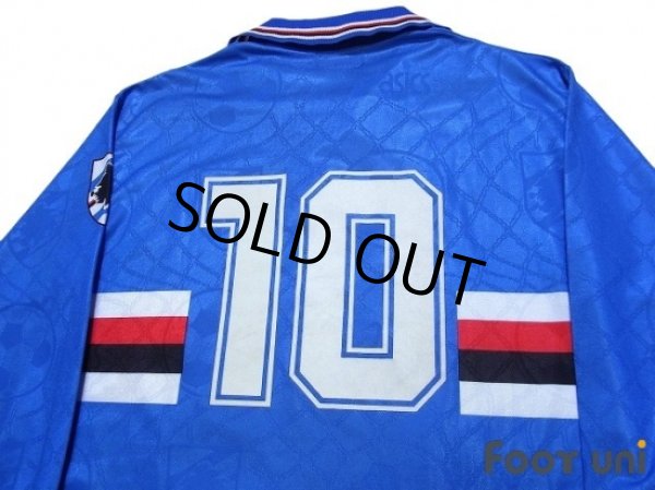 Photo4: Sampdoria 1994-1995 Home Long Sleeve Shirt #10 (4)