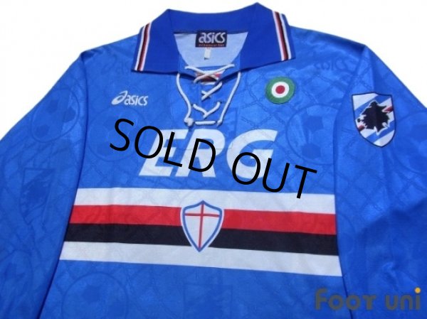 Photo3: Sampdoria 1994-1995 Home Long Sleeve Shirt #10 (3)
