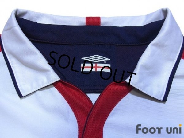 Photo5: England 2004 Home Long Sleeve Shirt #11 Lampard UEFA Euro 2004 Patch/Badge UEFA Fair Play Patch/Badge (5)