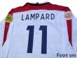 Photo4: England 2004 Home Long Sleeve Shirt #11 Lampard UEFA Euro 2004 Patch/Badge UEFA Fair Play Patch/Badge (4)